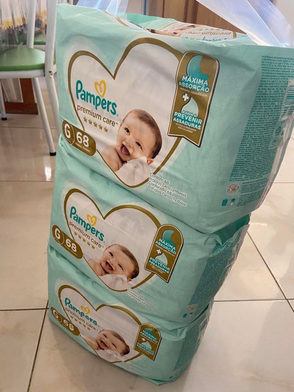Fralda Pampers Premium Care G 68 Unidades