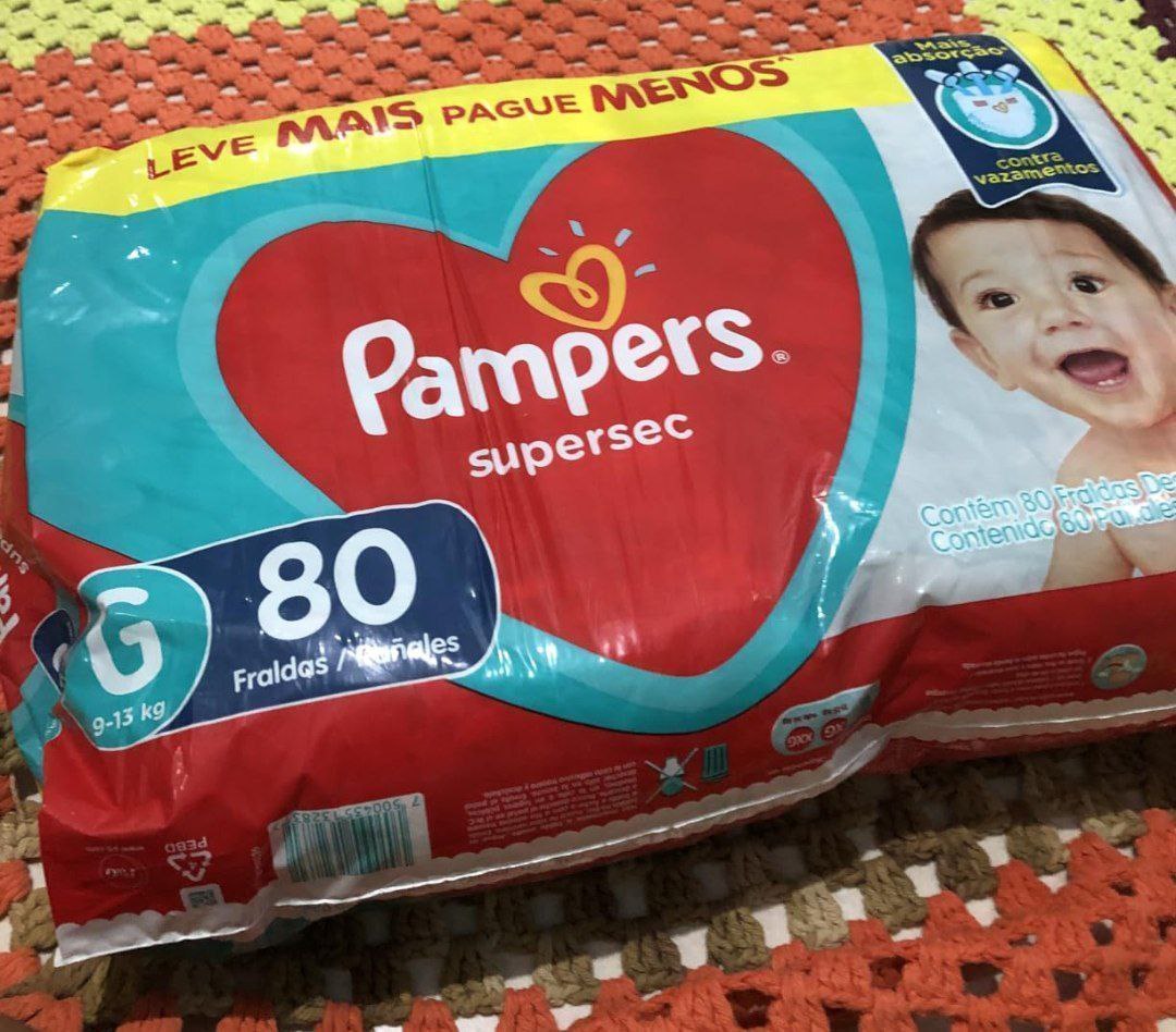 Fraldas Pampers Supersec G 80 Unidades