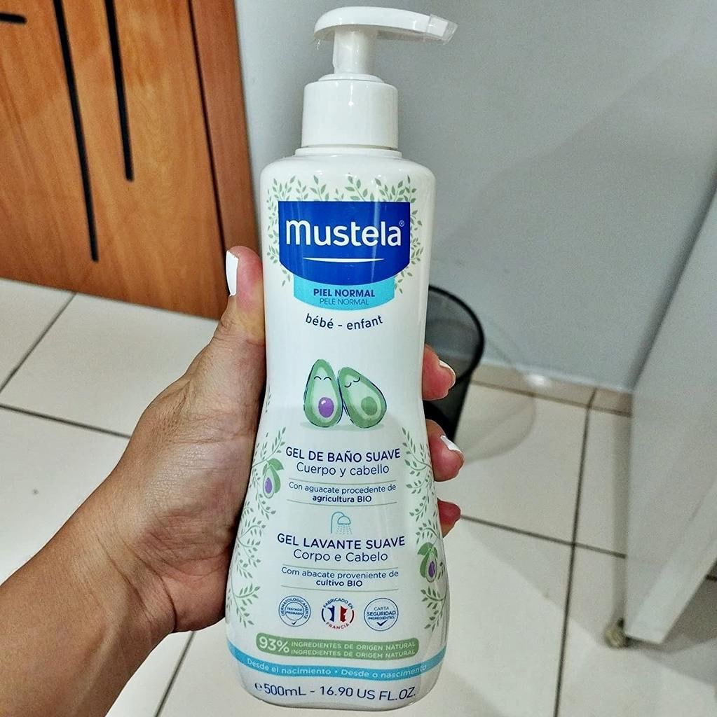 Gel Lavante Suave Mustela Bebê Corpo e Cabelo 500ml