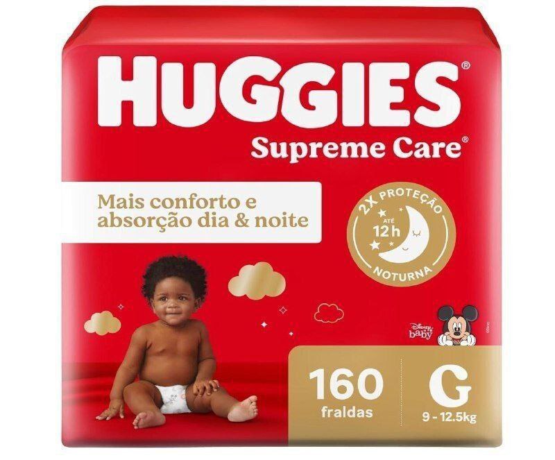 Huggies  Fralda Supreme Care  G  160 fraldas