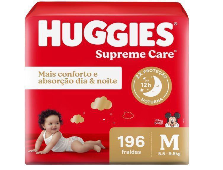 Huggies Fralda Supreme Care M 196 Un