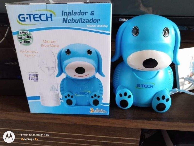 Inalador Nebulizador G-Tech Nebdog Azul Bivolt, G-Tech