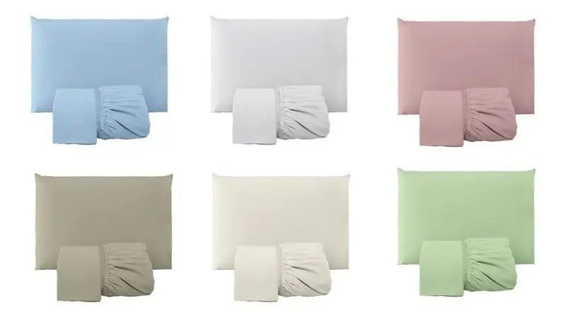 Jogo de Lençol Cama Casal Padrão Box 3 Peças Liso com Elástico em toda volta - LINDAS CORES