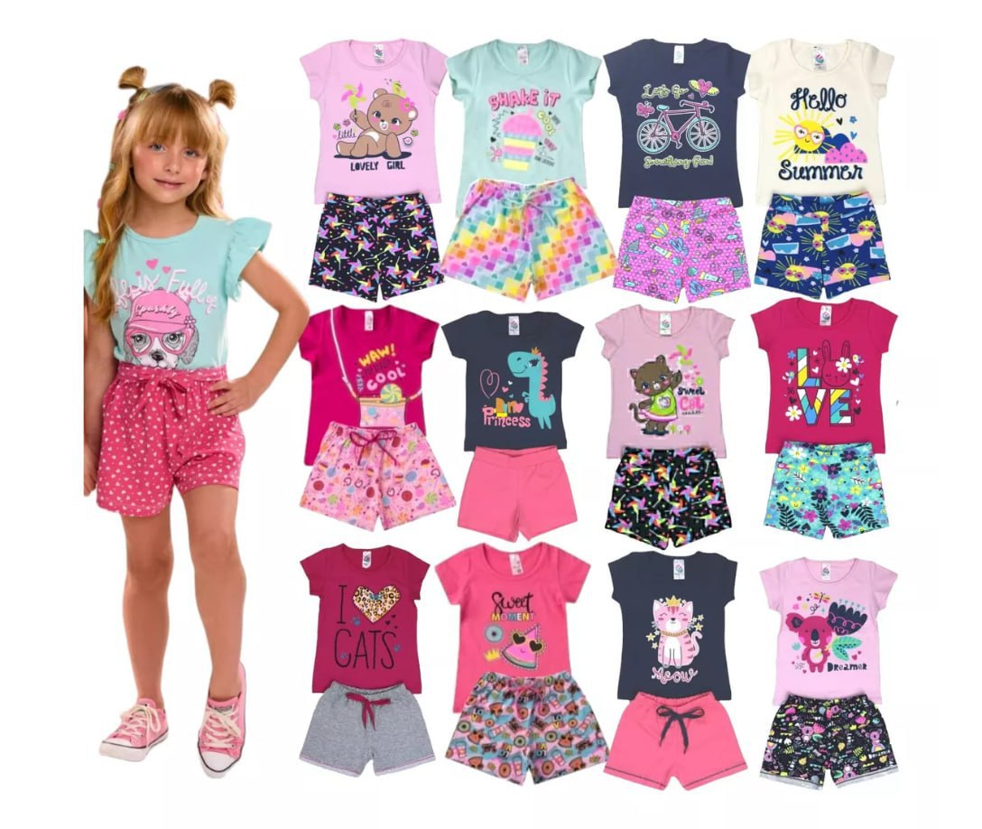 Kit 5 conjuntos infantil (Tam. 1 ao 8)