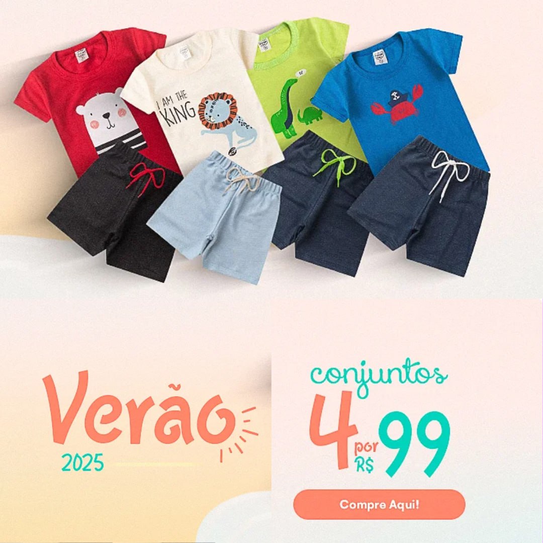 ⚡️Kit Conjuntos de Verão - meninos 😎