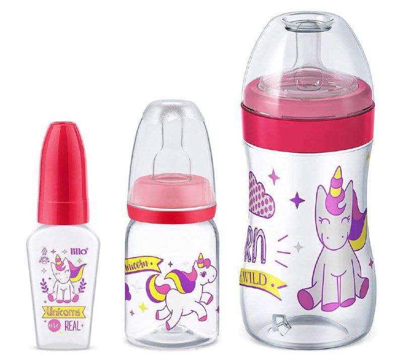 Kit Mamadeira Lillo Evolution Magia Unicórnio com 3 unidades