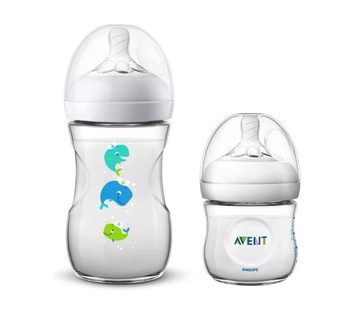 Kit Mamadeiras Avent Pétala 125ml + 260ml baleia