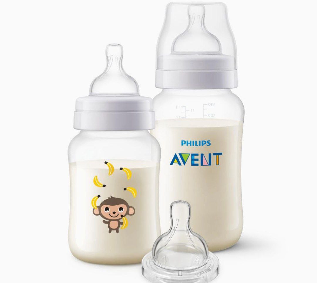 Kit Mamadeiras Clássica Anti-Colic, Philips Avent - Macaco