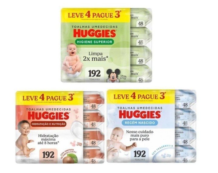 Lenço Umedecido Huggies 192 unidades