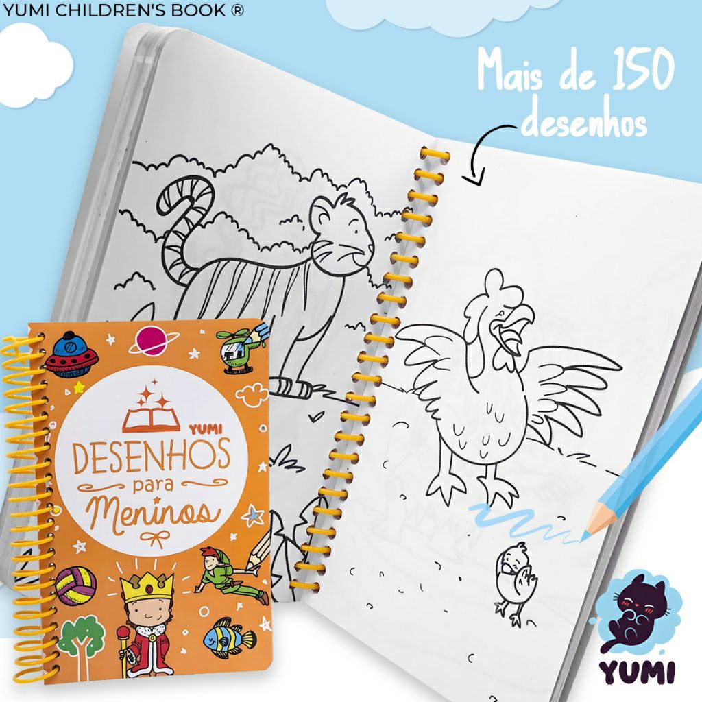 Livro infantil desenhos pra colorir 🧡