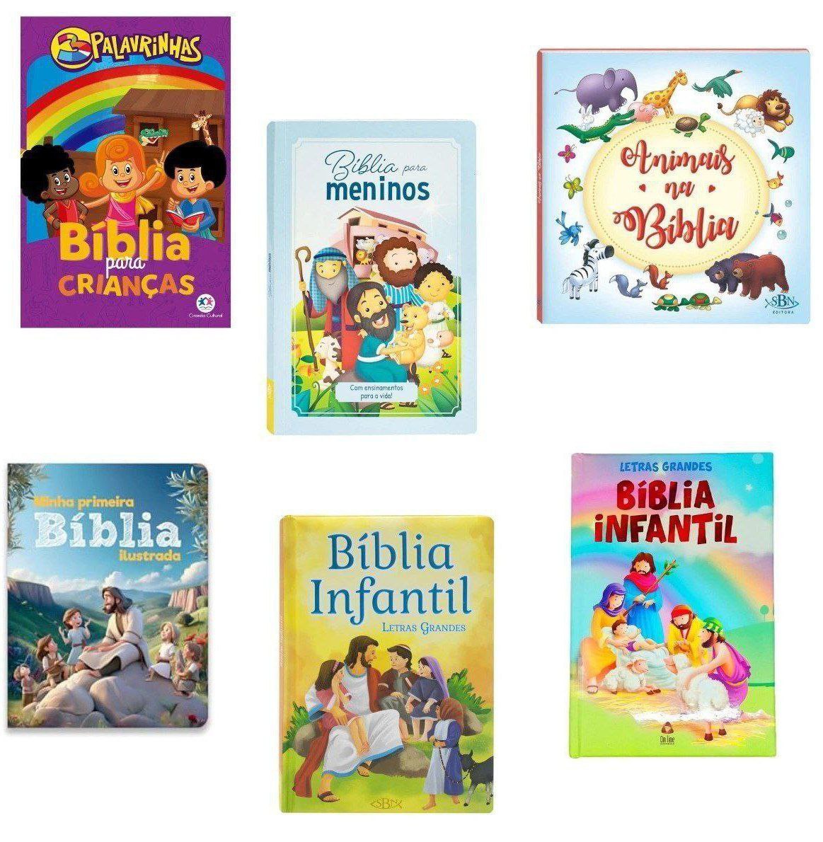Livros e bíblias infantis