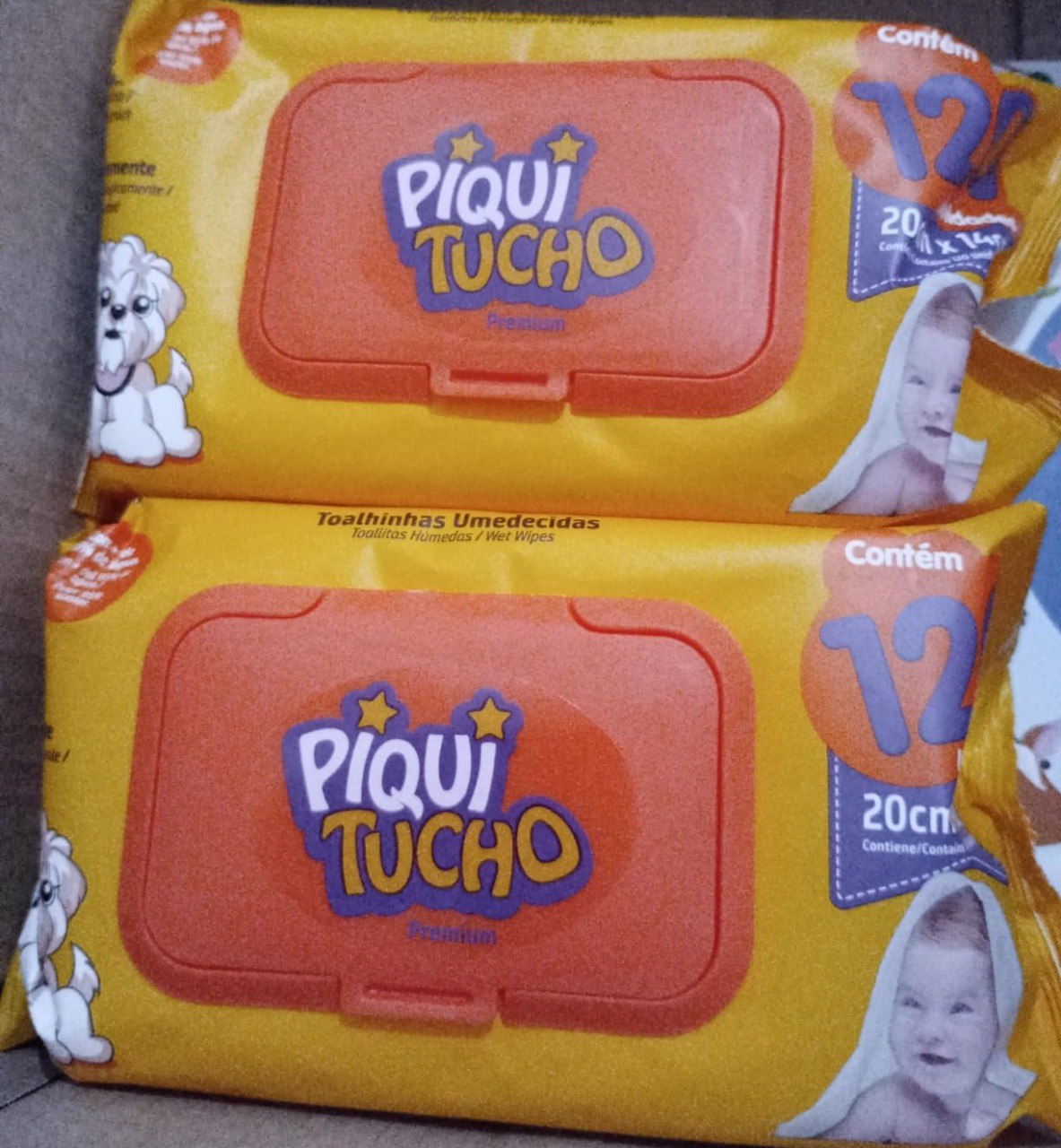 😍 PIQUITUCHO Toalhinhas Umed Premium 1 Unidade Com 120 Lenços Umedecidos