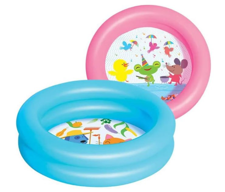 Piscina Inflável Kiddie 2 Anéis 21 L 61 X 15 Cm Cores Sortidas