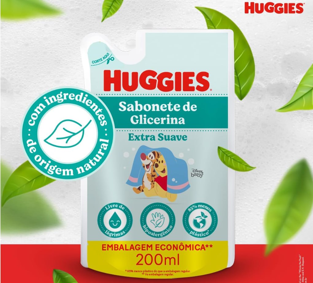 Refil Sabonete Líquido Huggies Extra Suave 200ml
