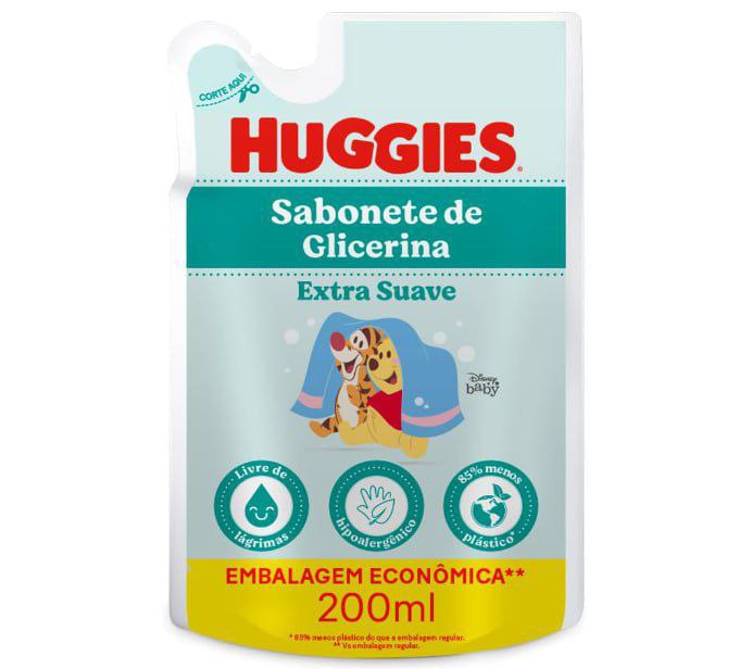 Refil Sabonete Líquido Huggies Extra Suave 200ml