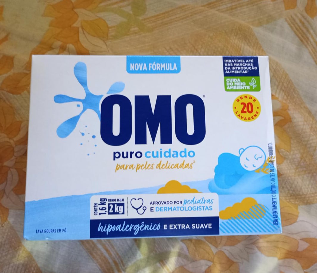Sabão em Pó Omo Puro Cuidado - 1,6Kg