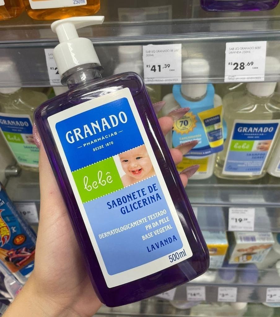 👉🏻 Sabonete Líquido Granado Bebê Lavanda 500ml