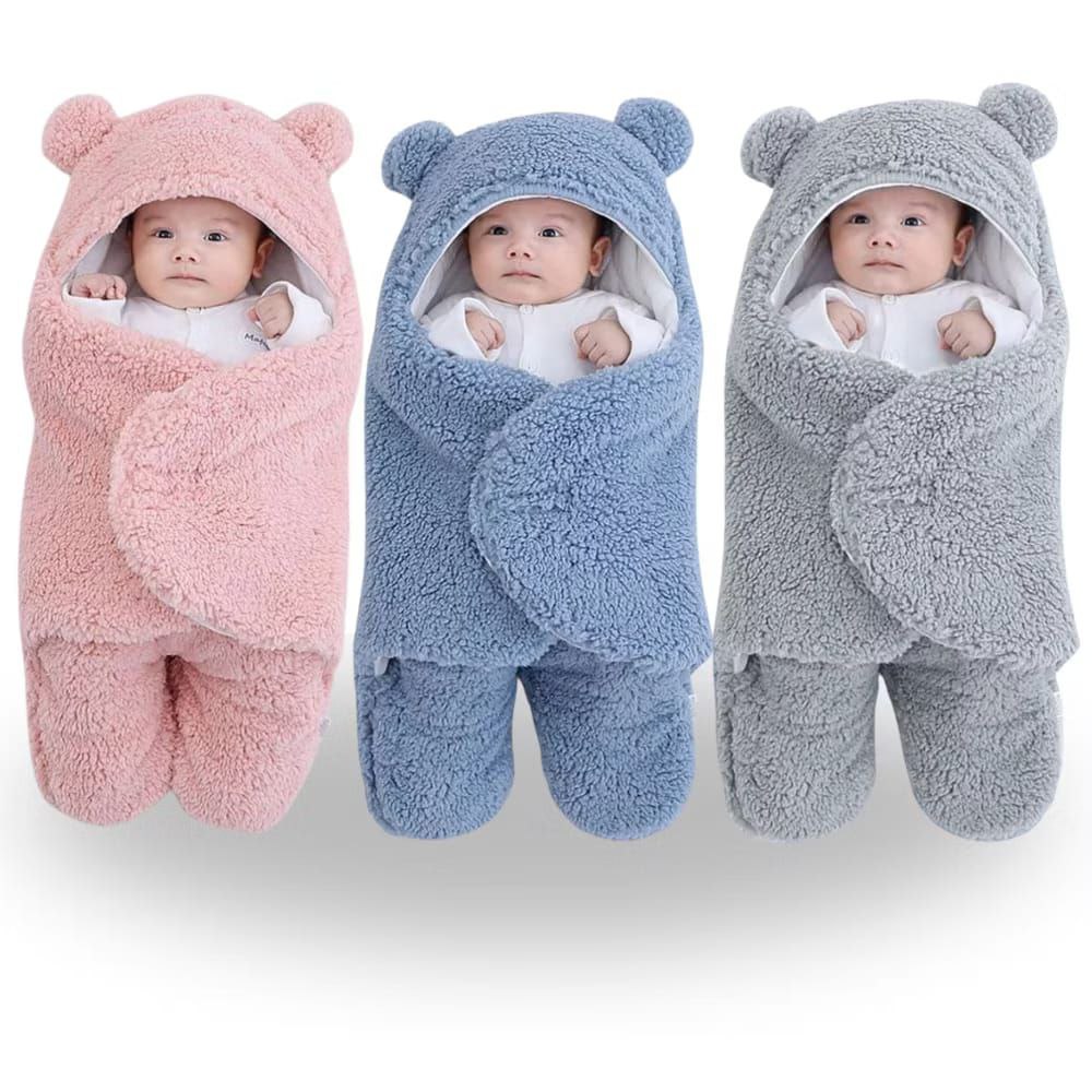 Saco de Dormir para Bebe Fleece e Sherpa com Velcro