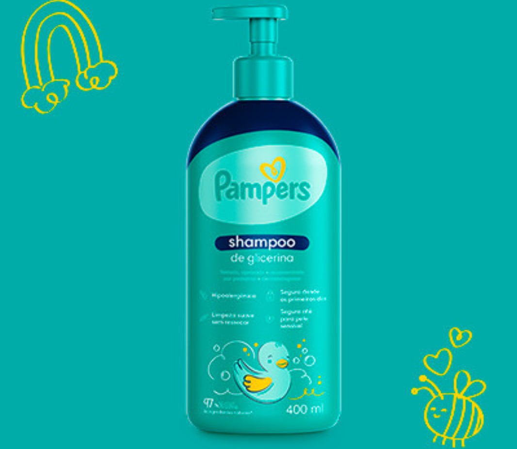 Shampoo Infantil De Glicerina Pampers 400ml