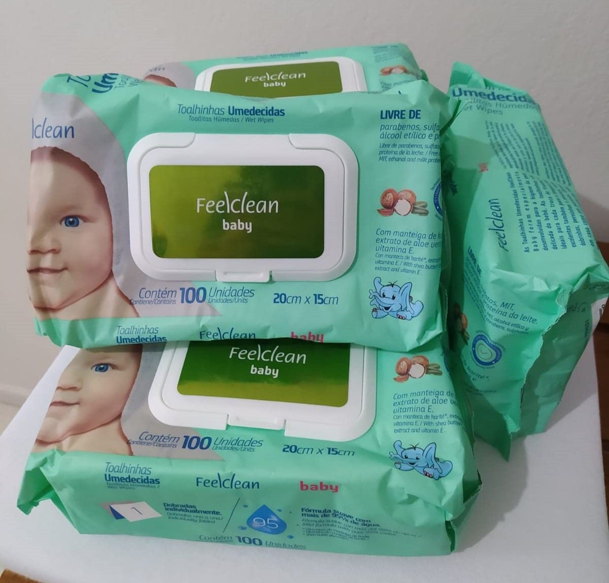 Toalha Umedecida FeelClean Baby 100 unidades