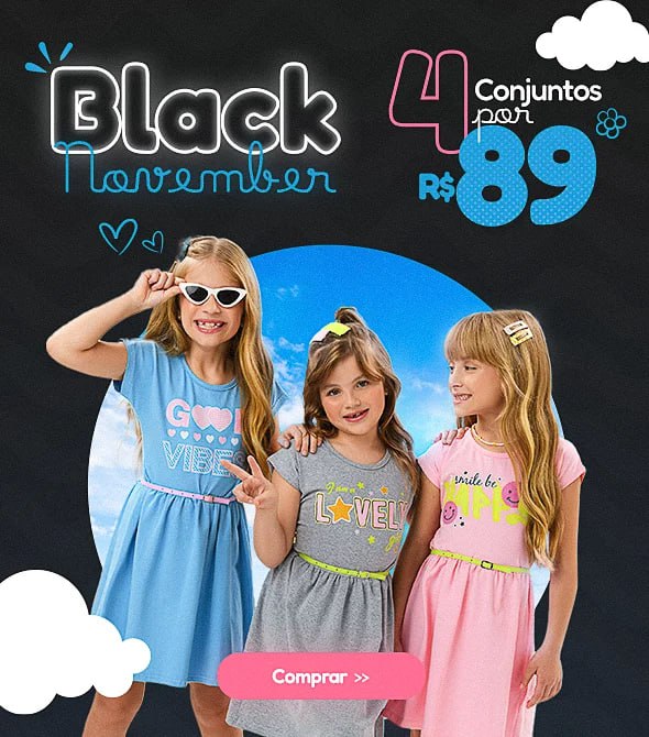 💥 4 Conjuntos por apenas R$89!