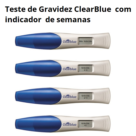 Resultado Teste de Gravidez ClearBlue com indicador de semanas Resultado Teste de Gravidez ClearBlue com indicador de semanas