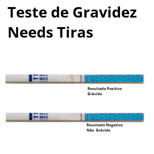 Resultado Teste de Gravidez Needs em Tiras Positivo Resultado Teste de Gravidez Needs em Tiras Positivo