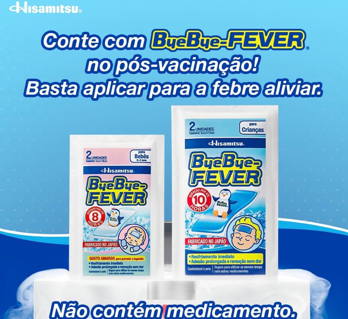 Adesivo Para Alívio Da Febre Bye Bye Fever com 2 unidades