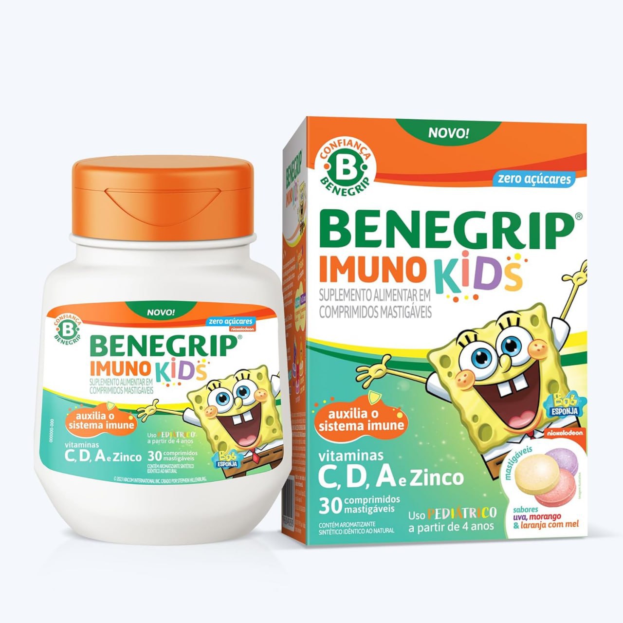 Benegrip Imuno Kids Com 30 Comprimidos Mastigáveis