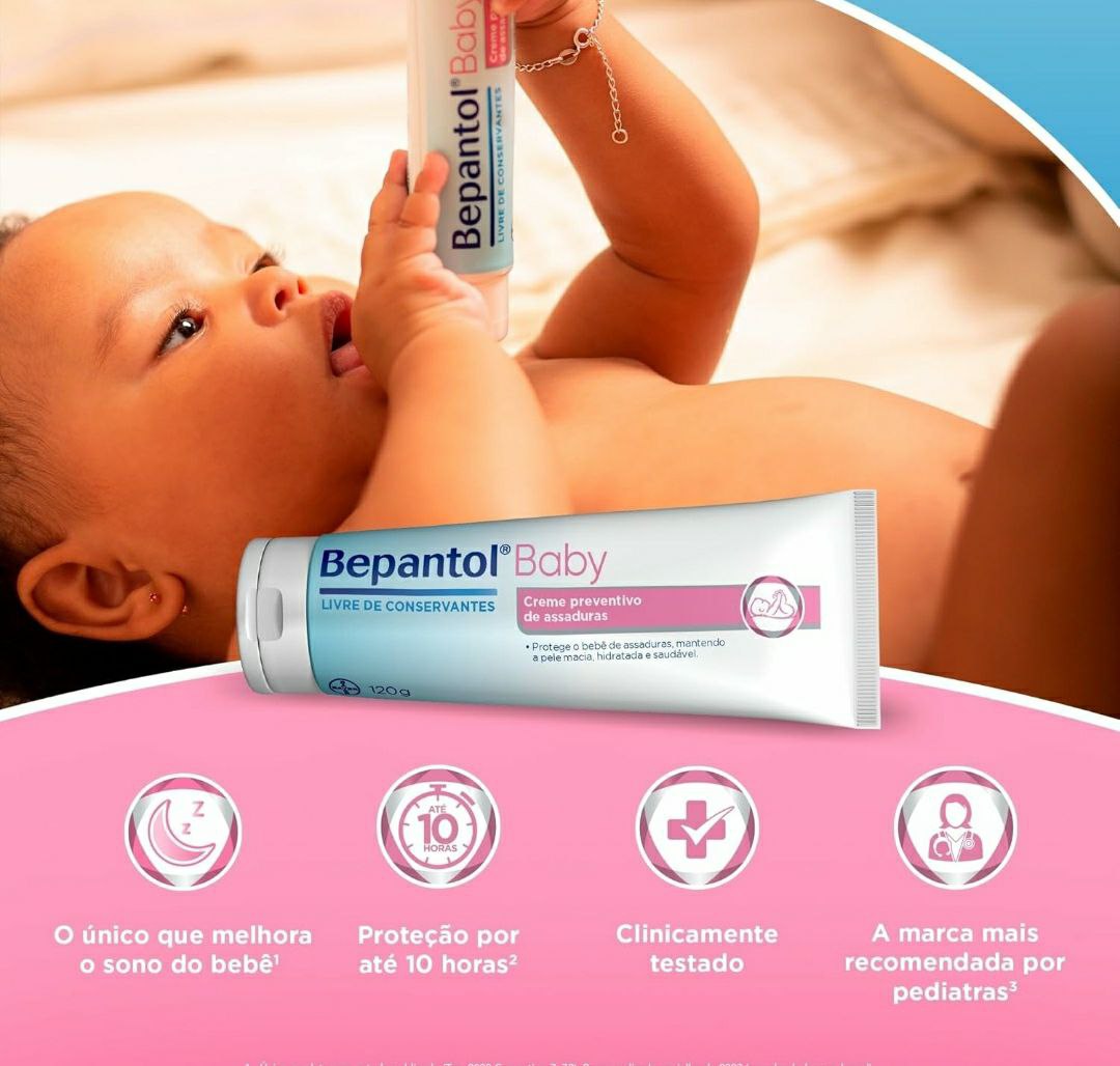 Bepantol Baby Creme Preventivo de Assaduras Para Bebês, Bepantol, 120g