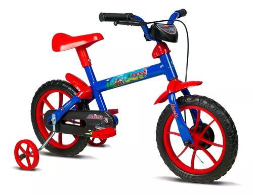 Bicicleta infantil Verden - aro 12 criança - cor azul/vermelho