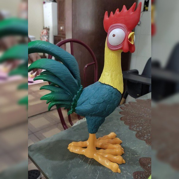 Brinquedo Boneco Galo Hei Hei da Princesa Moana 30cm,  Cotiplas