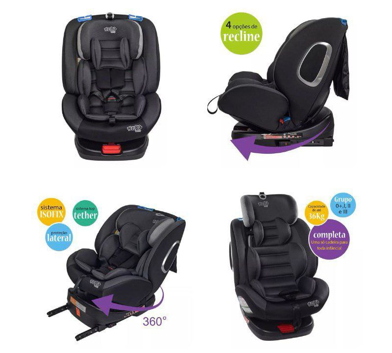 Cadeira de Carro Maxi Baby  Max360 Giro 360º Isofix 36kgs