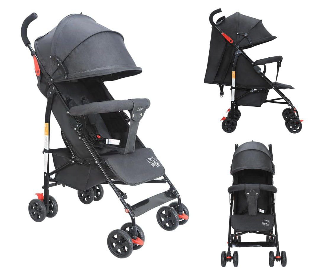 Carrinho de Bebê Guarda Chuva LINK Até 15kgs (Preto) Maxi Baby