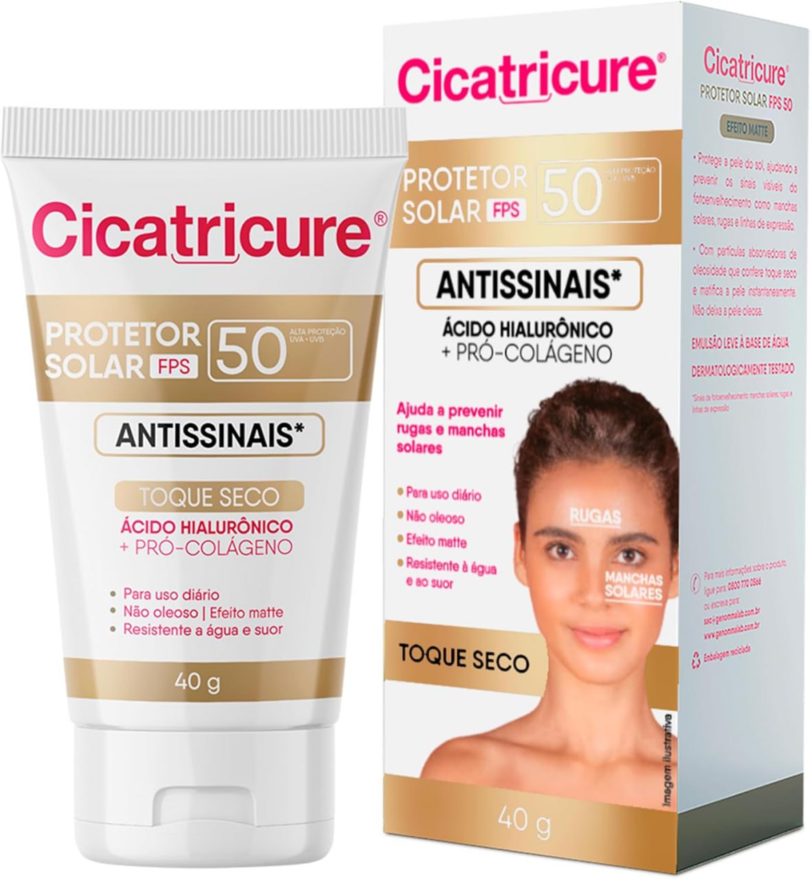 ✨Cicatricure Protetor Solar Antissinais Efeito Matte Fps 50 40G