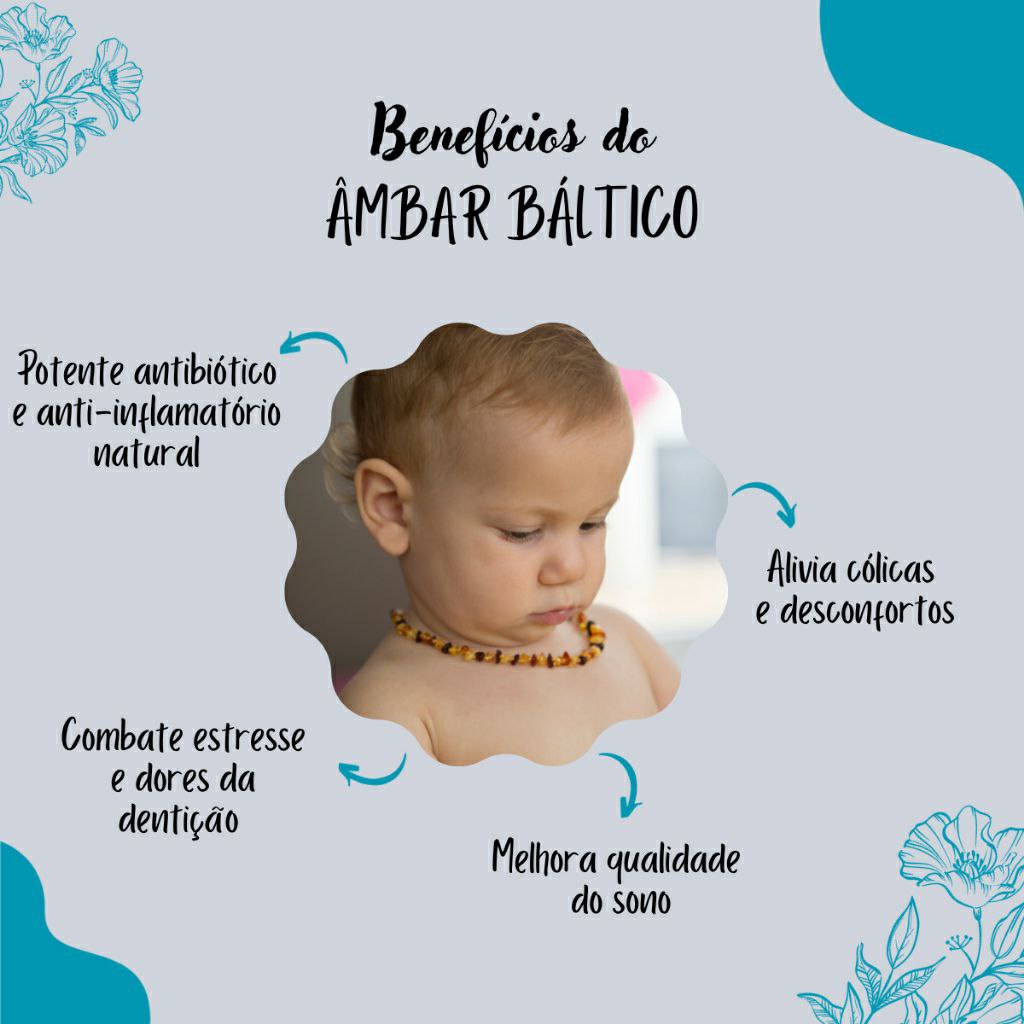 Colar de Âmbar original 🧡