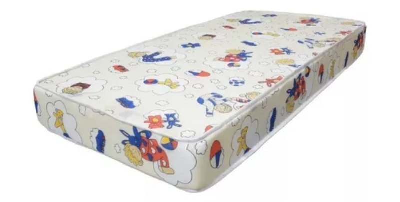Colchão Para Berço Chiqueirinho Desmontável 100x70x10cmbaby Luck Urso Bertolin