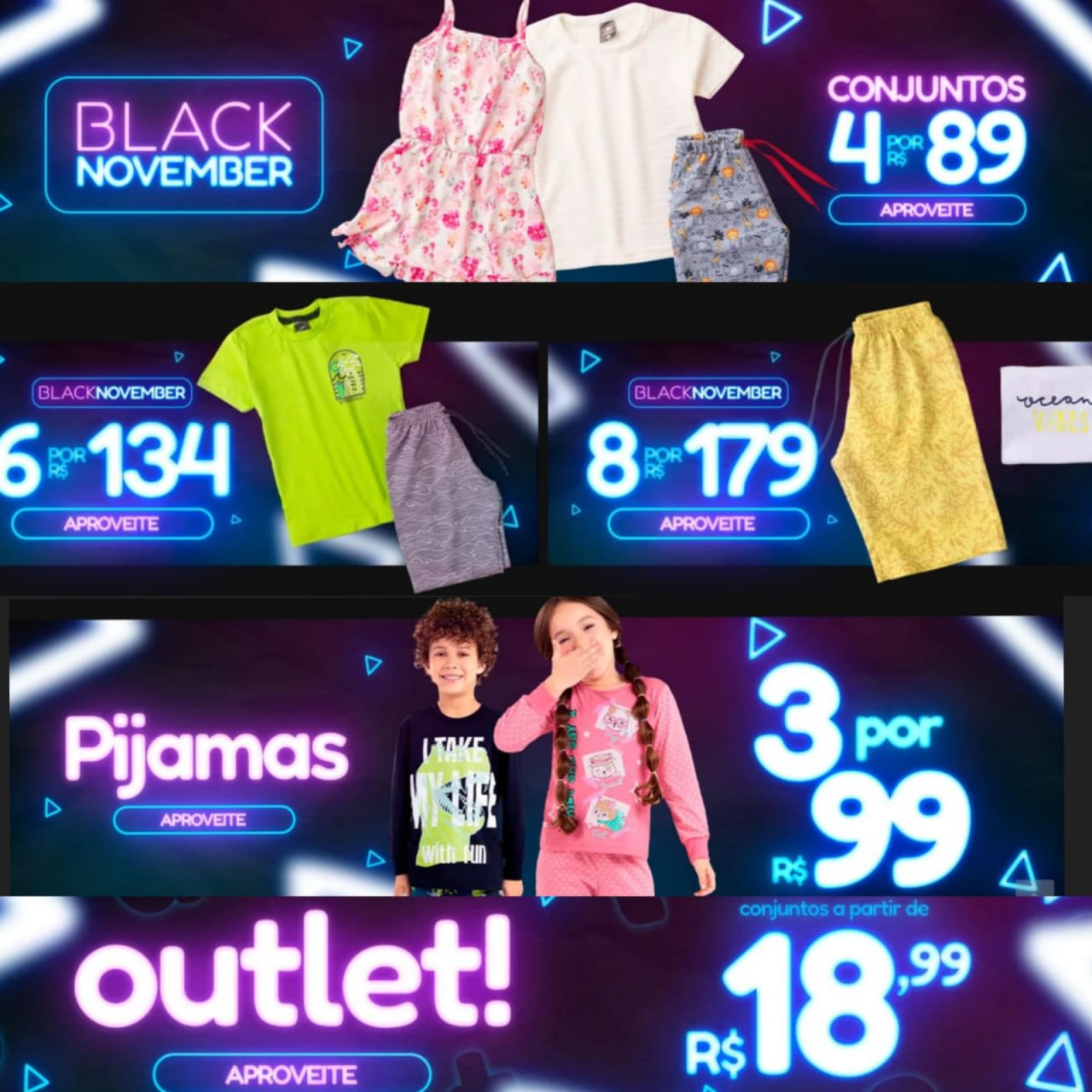 ✨Conjunto Infantil Verão Menina / Menino