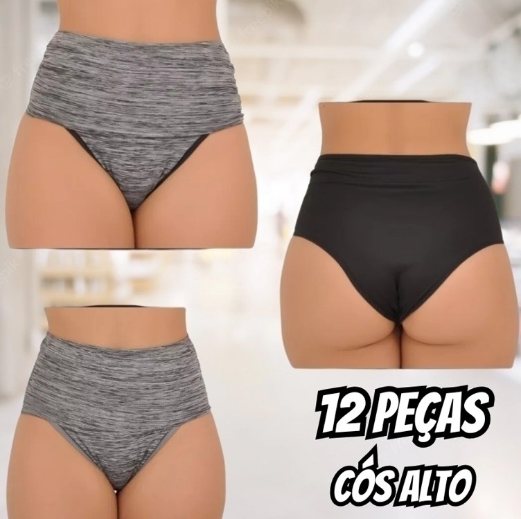 CÓS ALTO 🩲 12 calcinhas, saindo a R$ 5,31 cada‼️