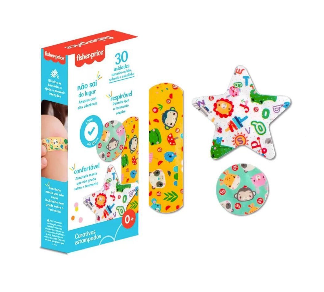Curativo Estampado Caixa Com 30 - Fisher Price