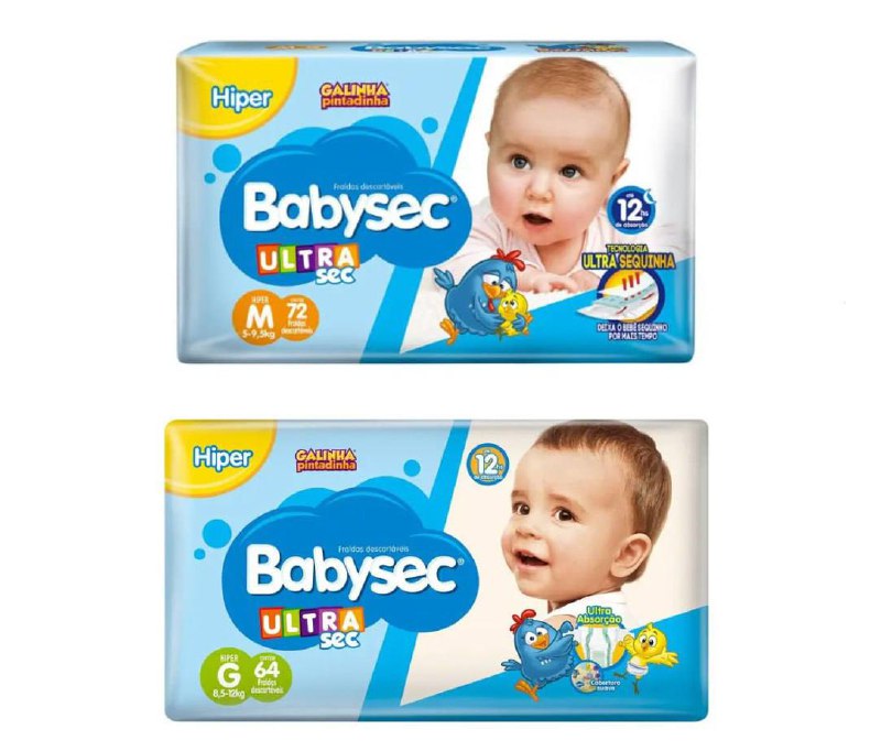 Fralda Babysec Ultra Sec Galinha Pintadinha