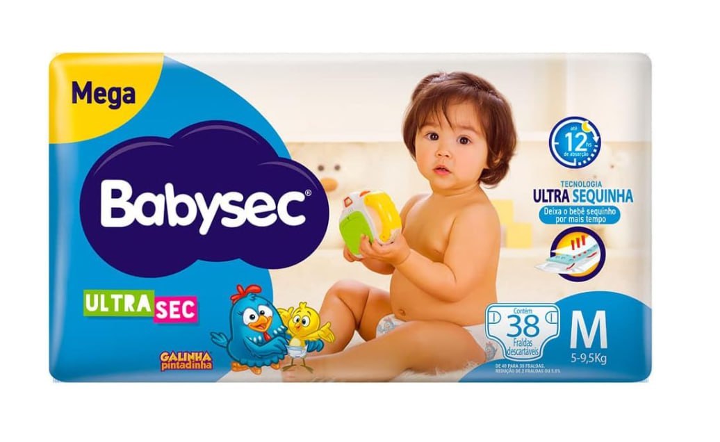Fralda Babysec Ultrasec Galinha Pintadinha M 38 Unidades