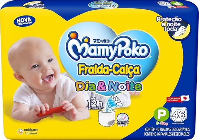 Fralda-Calça Dia & Noite MamyPoko P 46 Unidades