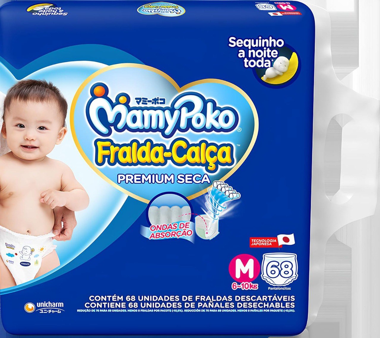 Fralda-Calça MamyPoko Premium Seca M 68 Unidades