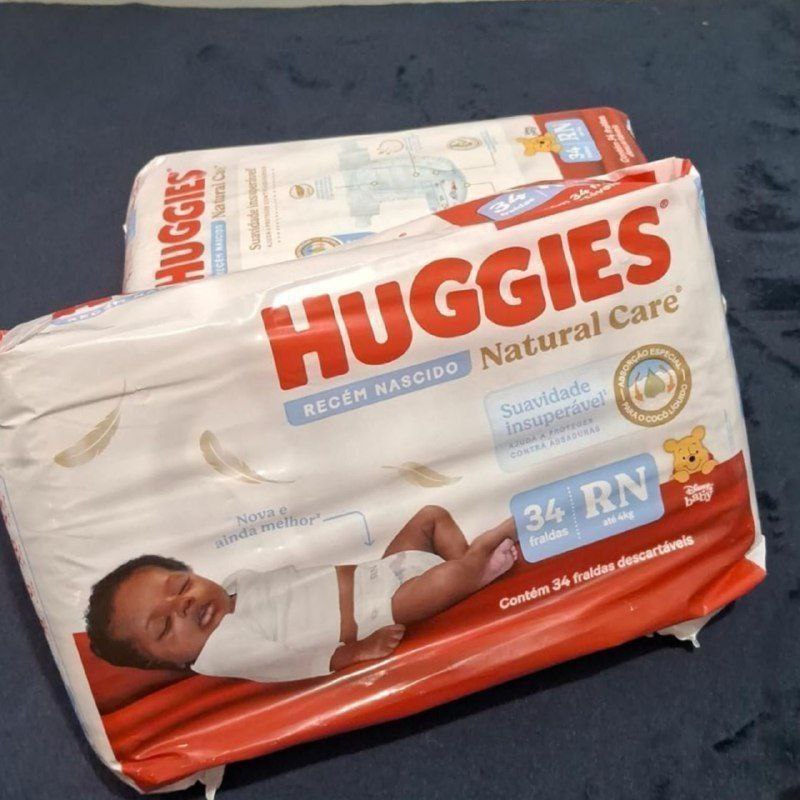 Fralda Huggies Natural Care RN 34 Unidades