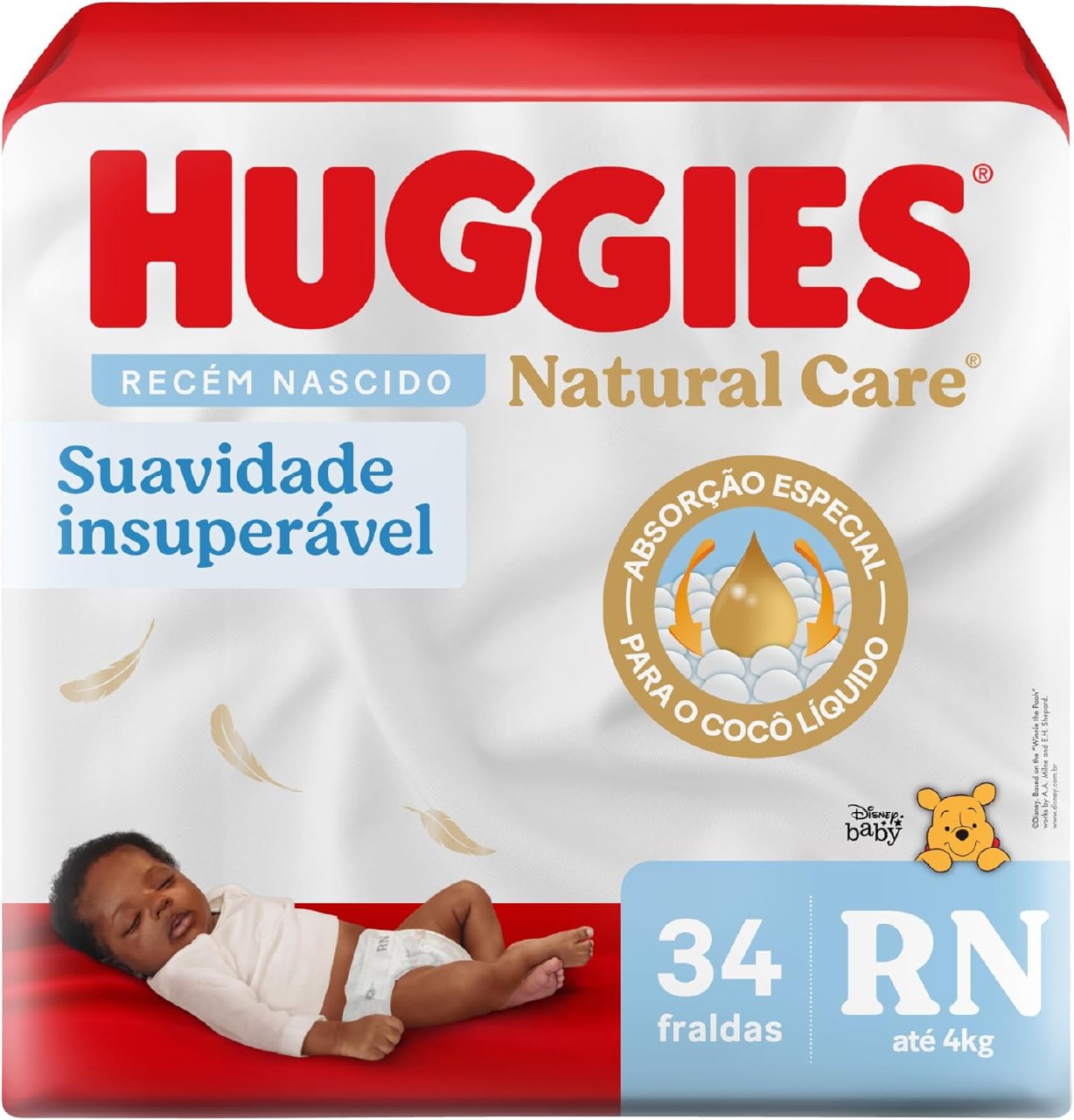 Fralda Huggies Natural Care RN 34 Unidades
