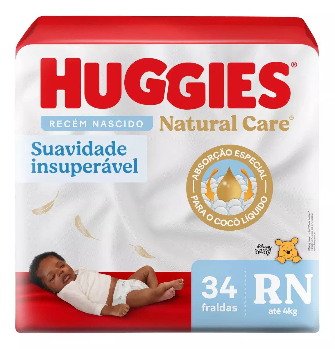 Fralda Huggies Natural Care RN 34 Unidades