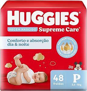 Fralda Huggies Supreme Care P com 48 unidades