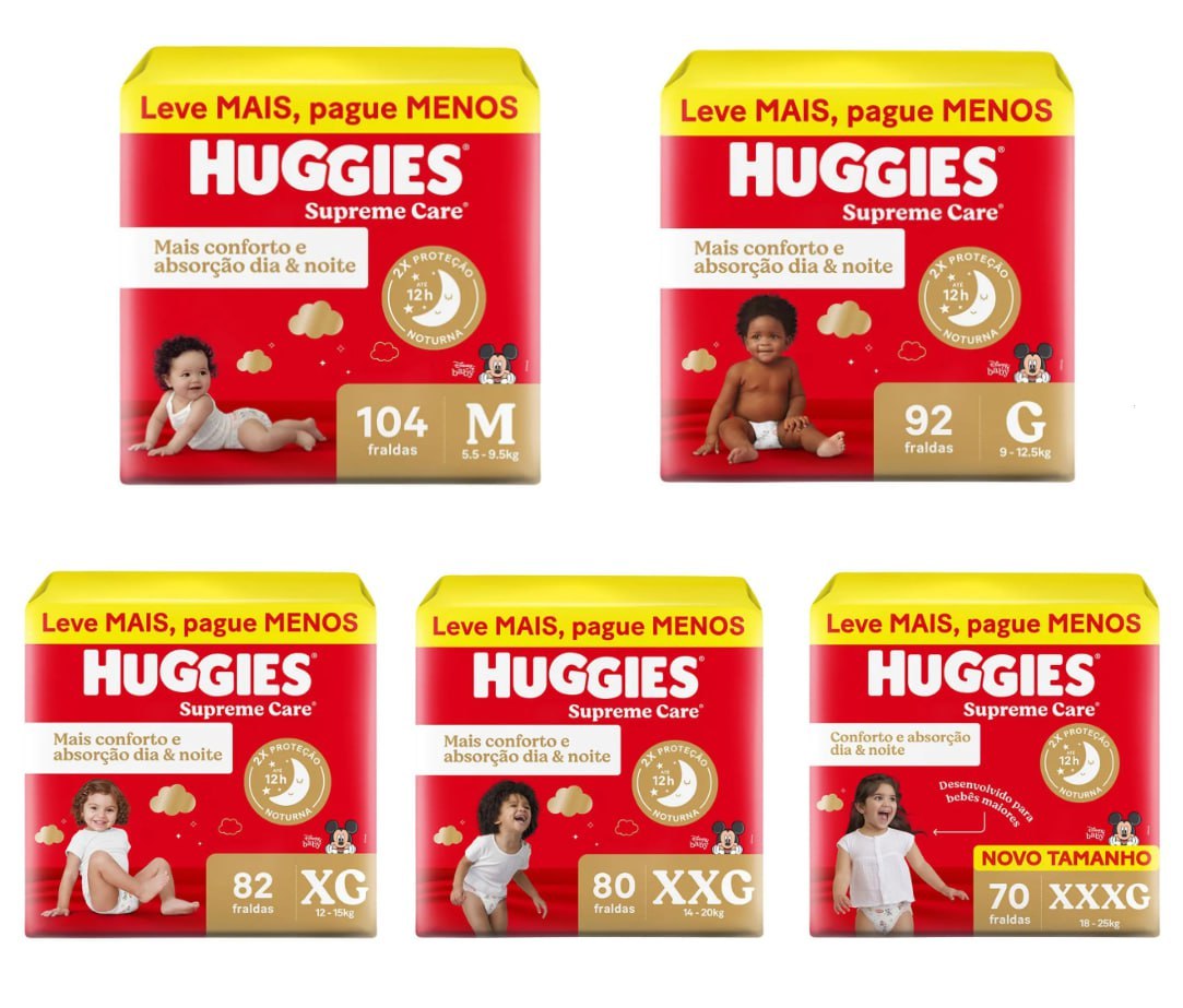 Fralda Huggies Supreme Care (Pacote Maior)