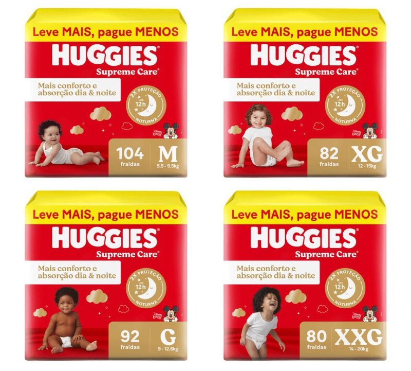 Fralda Huggies Supreme Care (Pacote Maior)
